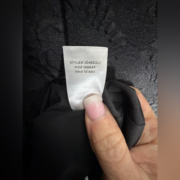 Lulus NWT Adorable Mood” Black Floral Jacquard Puff Sleeve Babydoll Dress Medium - Picture 10 of 14